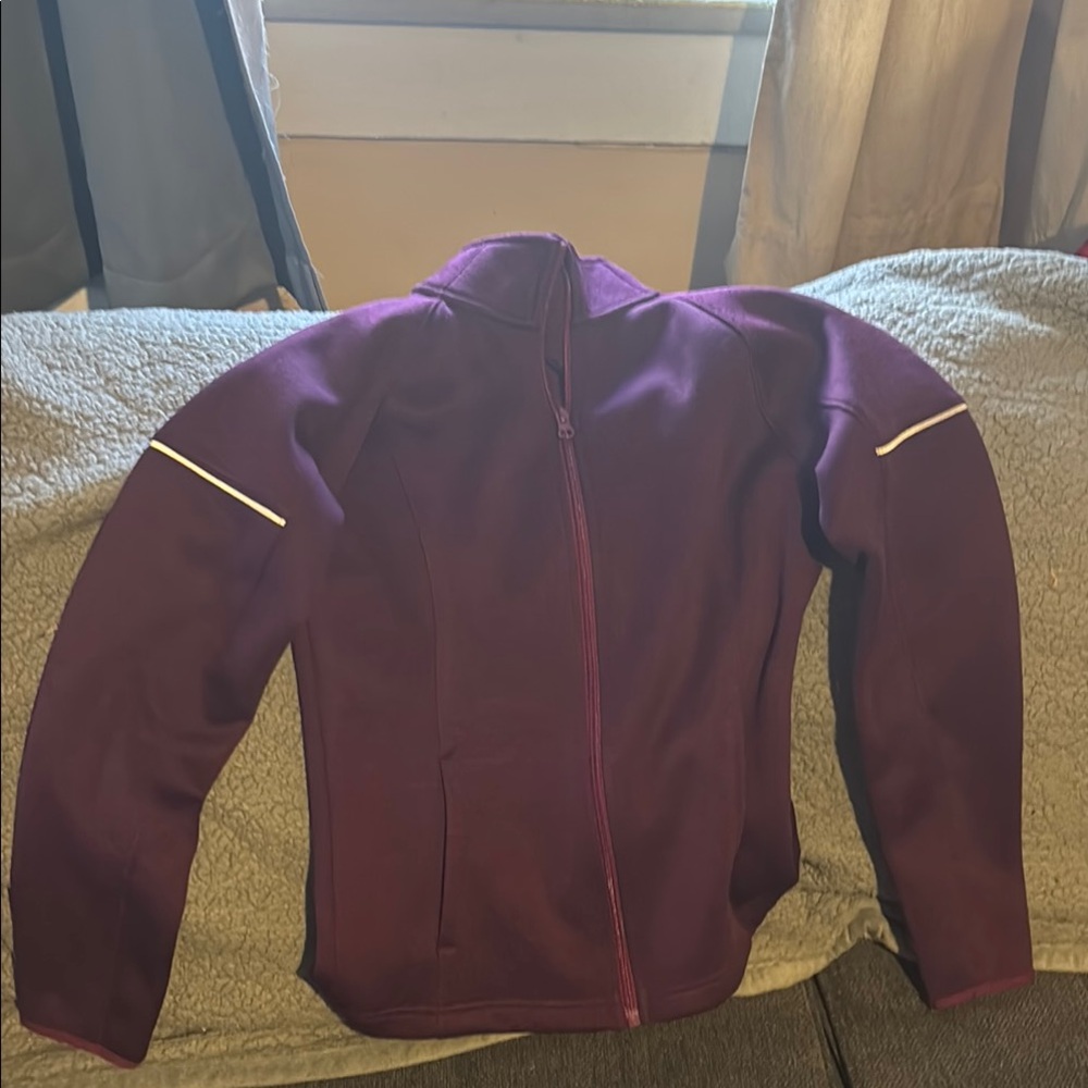Danskin Purple and White Ski Jacket with Athletic Fit